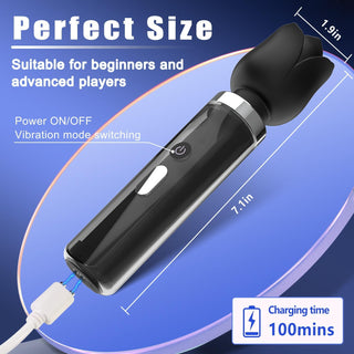 Rose Vibrator Wand Massager Sex Toys for Women and Men, Sex Wand Mini Vibrator Clitoral Nipple Stimulator Adult Toys with 10 Powerful Vibration Modes G Spot Perineum Vibrating for Couple Play