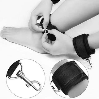 Sex Bondage BDSM Kit, under King/Queen Bed Restraints Set with Adjustable Hand Cuffs Ankle Cuff, Sex Restraints Straps Adult Sex Toys Bondage Gear & Accessories for Couples Sex Play SM Games