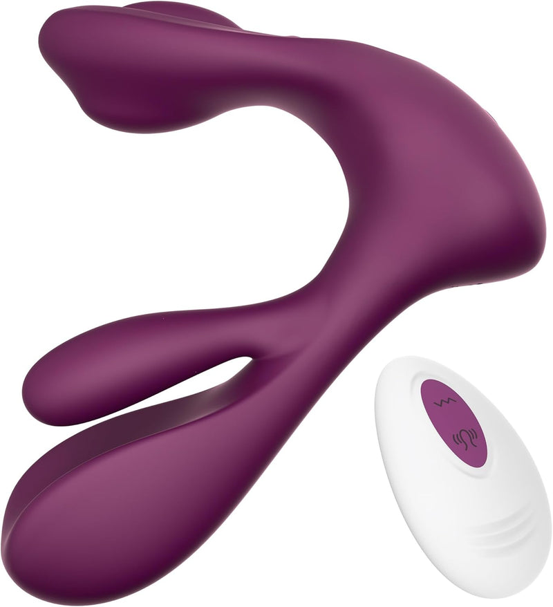Tracy'S Dog Wearable Vibrator for Women – Dual Stimulation Sex Toy with Clitoral Grinding & G-Spot Rotation, 10 Vibration Modes, 3 Rotation Speeds, Remote Control Adult Toys for Female Couples Play