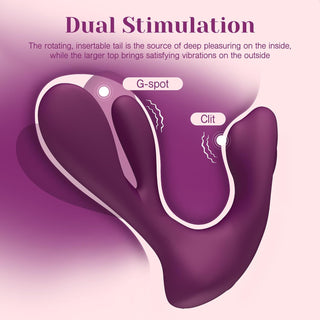 Tracy'S Dog Wearable Vibrator for Women – Dual Stimulation Sex Toy with Clitoral Grinding & G-Spot Rotation, 10 Vibration Modes, 3 Rotation Speeds, Remote Control Adult Toys for Female Couples Play