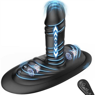 Prostate Massager Anal Toys Anal Dildo, BEISAR Grinder Male Sex Toys for Men Women Sex Toy Butt Plug Anal Plug 9 Vibrating 3 Thrust, Adult Toys G Spot Vibrator Ride Anal Beads Strapless Strap-On Dildo
