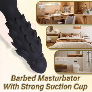 Realistic Monster Alien Feline Anal Dildos Barbed with Powerful Suction Cups, Anus Soft Penis Thorns Phallus Anal Plug Vaginal G-Spot Prostatic Stimulation Masturbator SM Sex Toys (S)