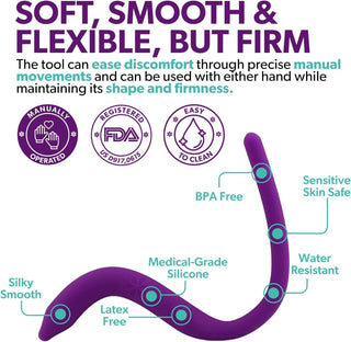 Intimate Rose Pelvic Wand, Pelvic Floor Muscle Trigger Point Massager, Perineal Massage Tool for Pelvic Physical Therapy & Pain Relief, Bpa-Free, Latex-Free, Standard (Non-Vibration)