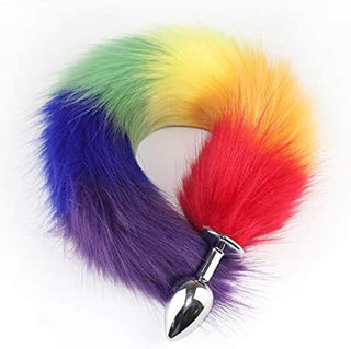 Butt Plug Fox Tail Cosplay Anal Plug Anal Butt Plug Adult Sex Toys for Beginner Women Men Couple (18" Black-1)