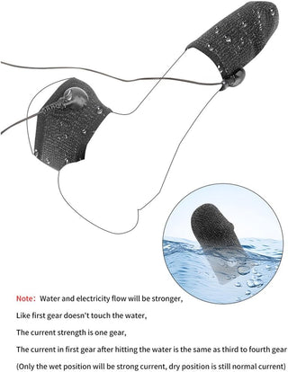 Electric Shock Male Glans Testicles Fabric E-Stim Rings, Cock Ring Electrical Stimulation Devices, Penis Band Bondage Set, 8 Modes Electric Scrotum Erotic Chastity SM Sex Toys for Men Couples