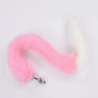 Butt Plug Fox Tail Cosplay Anal Plug Anal Butt Plug Adult Sex Toys for Beginner Women Men Couple (18" Black-1)