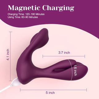 Tracy'S Dog Wearable Vibrator for Women – Dual Stimulation Sex Toy with Clitoral Grinding & G-Spot Rotation, 10 Vibration Modes, 3 Rotation Speeds, Remote Control Adult Toys for Female Couples Play
