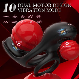 Vibrating Cock Ring Couples Sex Toys - Penis Ring Vibrator with 10 Vibration Modes, Rose Remote Control Vibrators Stimulator for Testicle Clitoral, Adult Male Sex Toy for Men or Women Pleasure