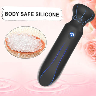 Bullet Vibrator for Women with 10 Powerful Vibration Modes Full Silicone Rose Sex Toy Vibrating for G Spot Clitoral Female Waterproof and Portable Sex Toys (Black)
