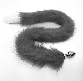 Butt Plug Fox Tail Cosplay Anal Plug Anal Butt Plug Adult Sex Toys for Beginner Women Men Couple (18" Black-1)