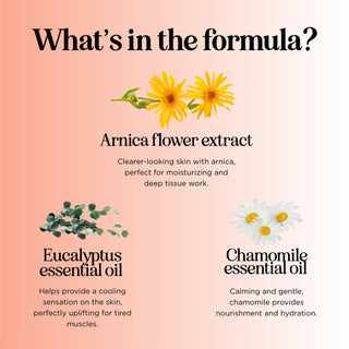 Arnica Muscle Relaxation Massage Oil - Soothing Full Body Relief with Chamomile, Lavender, Peppermint & Rosemary - Vegan & Non-GMO (8 Fl Oz)