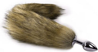 Butt Plug Fox Tail Cosplay Anal Plug Anal Butt Plug Adult Sex Toys for Beginner Women Men Couple (18" Black-1)