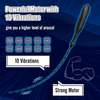 Vibrating Urethral Sound Sex Toys for Male Mens, Penis Vibrator Urethra Plug Vibrators 10.6" Insertable Length Cock Dilators, Penis Stimulator Adult Sex Toy Discreet Beginner Anal Beads Vibrator