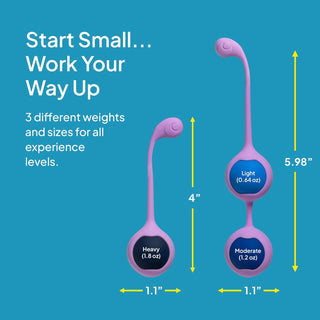 Hello Cake Kegel Training Set for Women - Includes 3 Weighted Stainless-Steel Balls and Silicone Sleeves for Pelvic Floor Exercises -Helps Improve Bladder Control and Strengthen Pelvic Floor Muscles